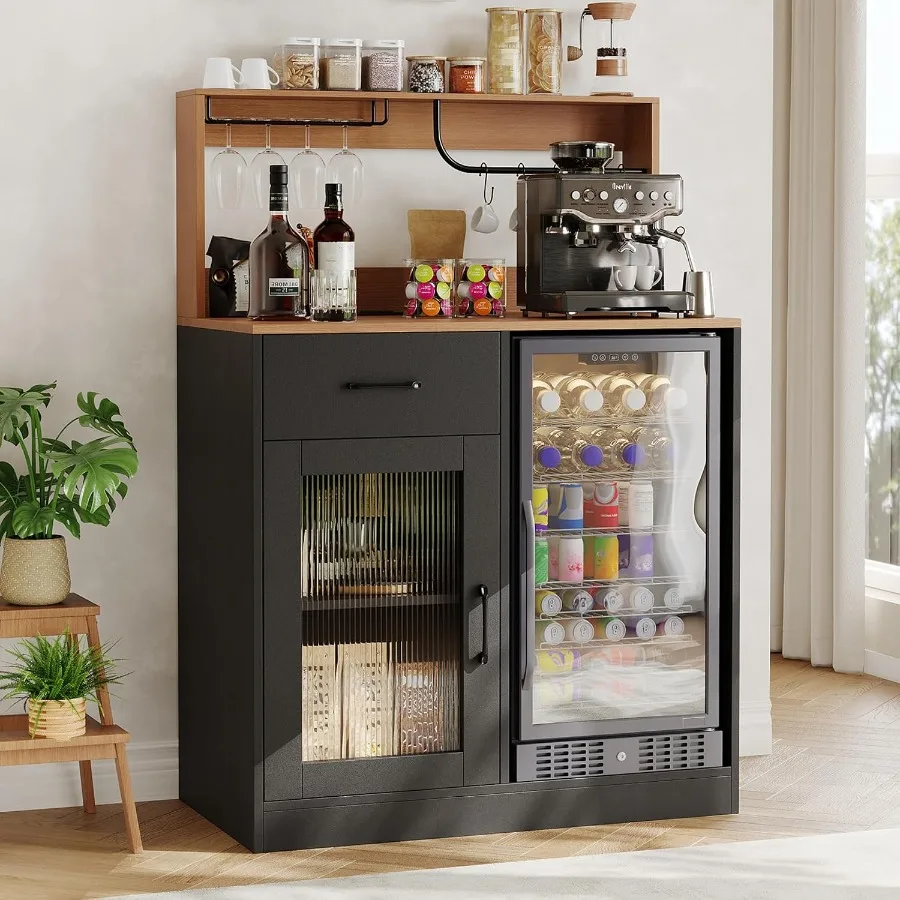 Tops - Wine bar cabinet with fridge space