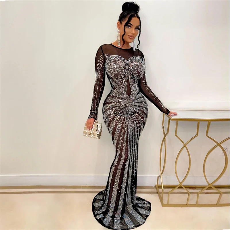 Sexy Sparkly Crystal Rhineston - Sparkly Rhinestone Club Party Dress ulasan dan harga