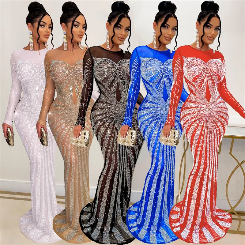 Sexy Sparkly Crystal Rhineston - Sparkly Rhinestone Club Party Dress ulasan dan harga