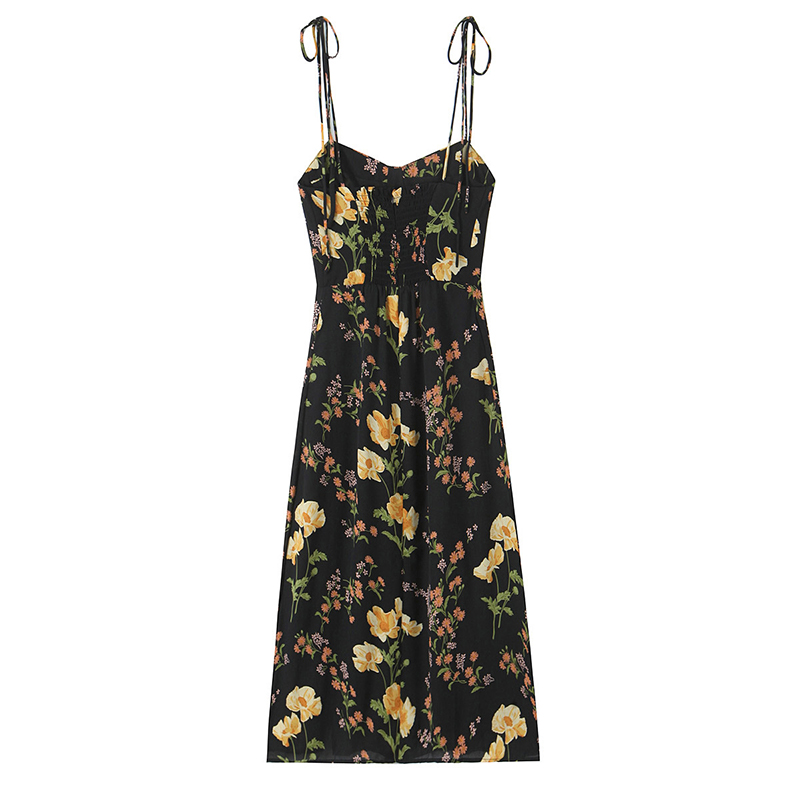 YENKYE French Style Vintage Fl - French Vintage Floral Midi Dress ulasan dan harga