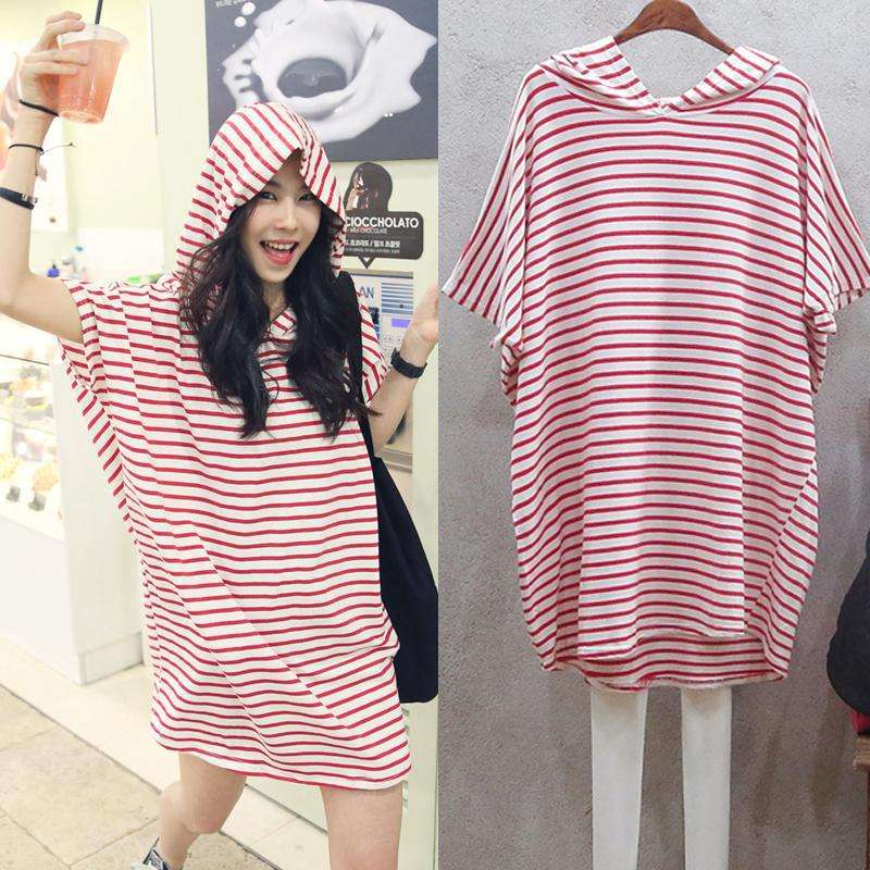 Summer New Korean Style Loose  - Korean Style A Line Shirt Dress ulasan dan harga