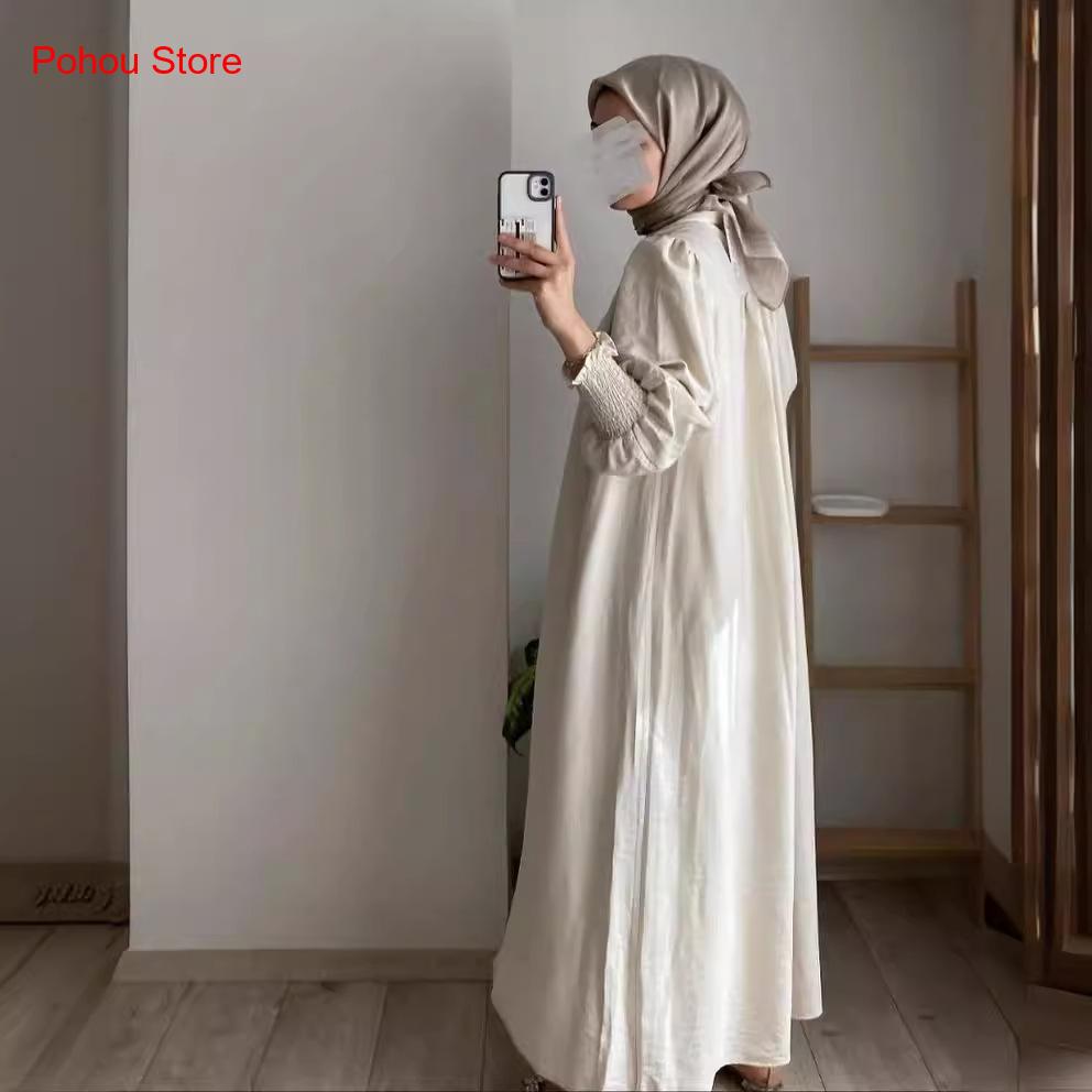 Korean Style Shirt Dress Women - Korean Style A Line Shirt Dress ulasan dan harga