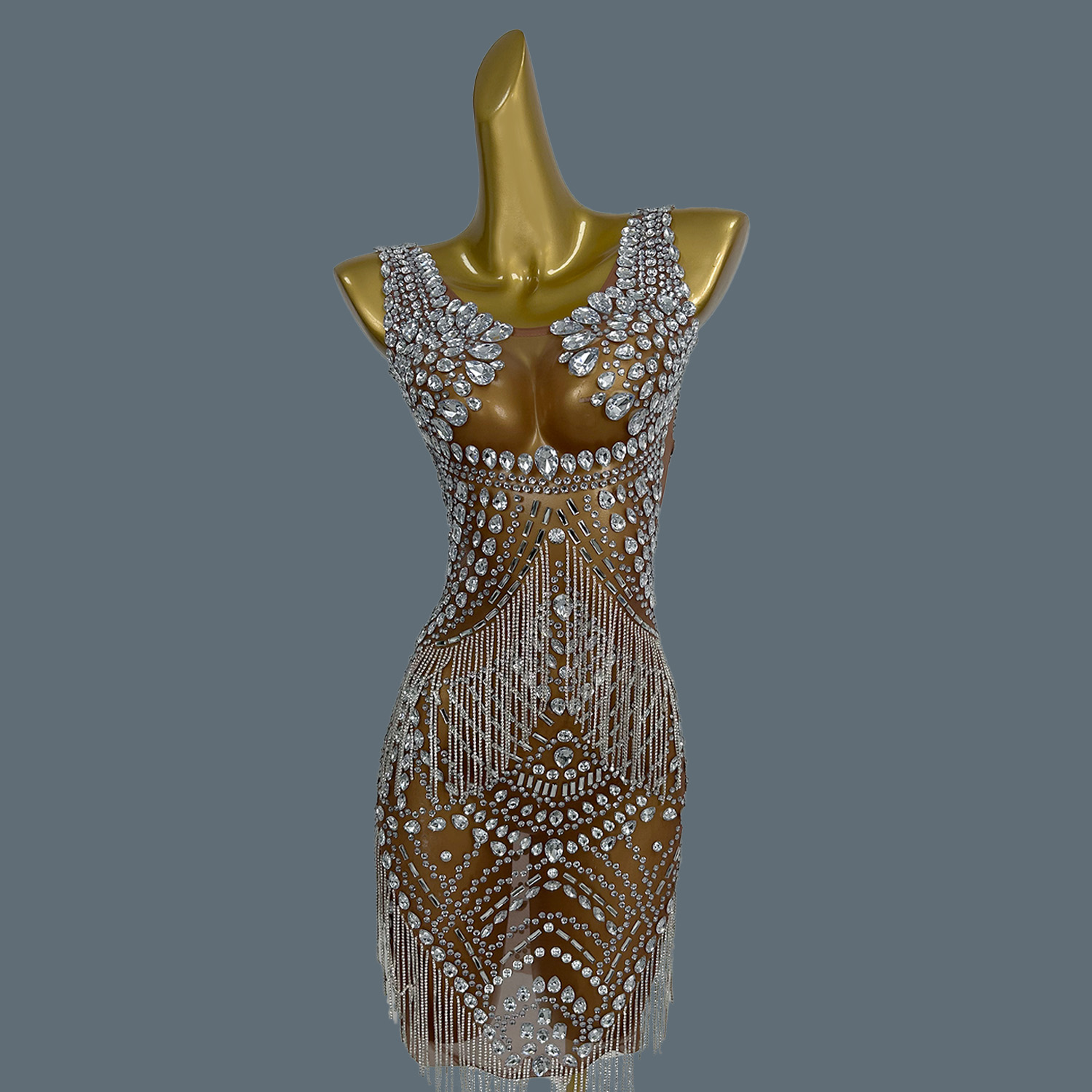 Sexy Evening Dresses For Women - Sparkly Rhinestone Club Party Dress ulasan dan harga