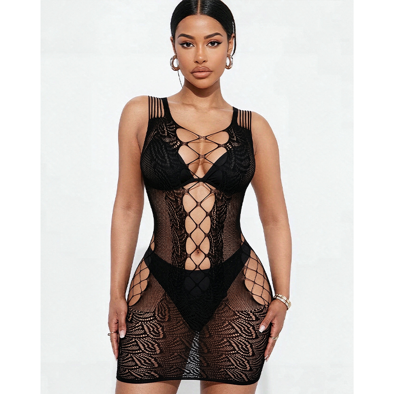 Sexy Lingerie Sleepwear Women  - Sexy Mesh Sheer Bodycon Dress ulasan dan harga