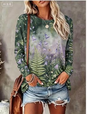 Women Long Sleeve T‑Shirt Grad - Blouses ulasan dan harga