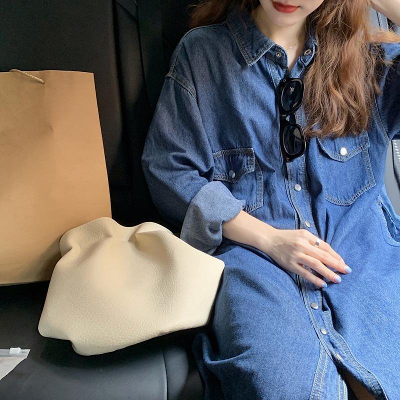 2026 New Women Denim Shirt Dre - Korean Style A Line Shirt Dress ulasan dan harga