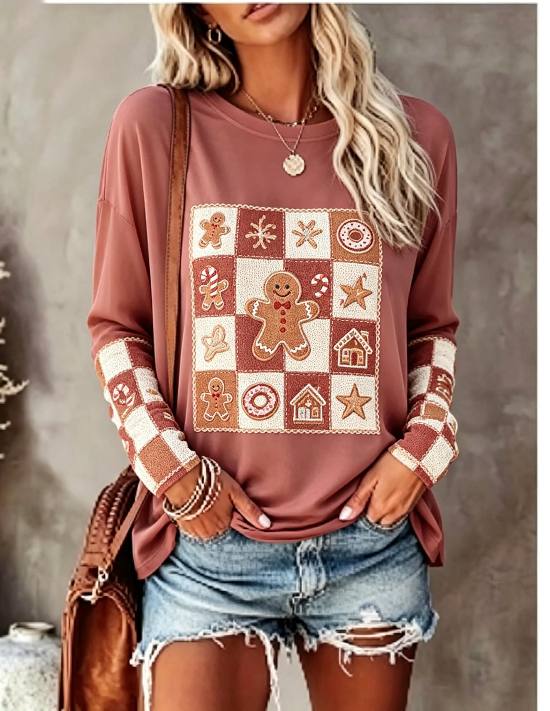 Women Long Sleeve T Shirt Fox  - Blouses ulasan dan harga