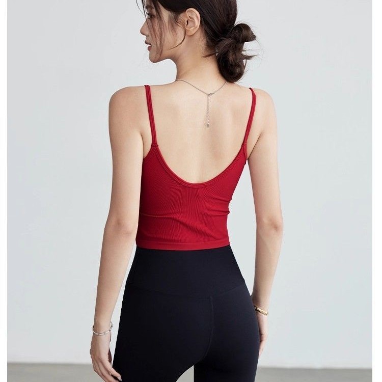 Women Seamless Ribbed Yoga Cam - Seamless Ribbed Workout Tank Top ulasan dan harga
