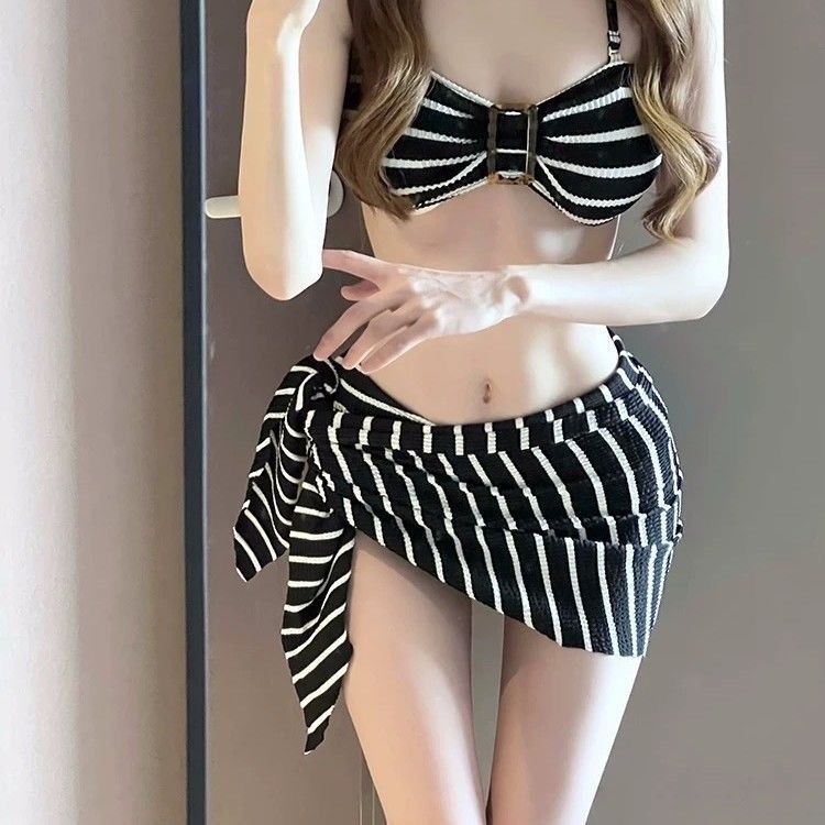 2026 New Women's Black Striped - Swimwear ulasan dan harga